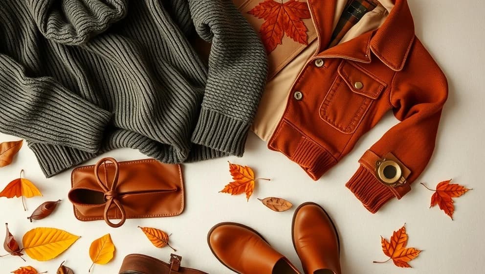 Höstmode där texturer skapar stilen