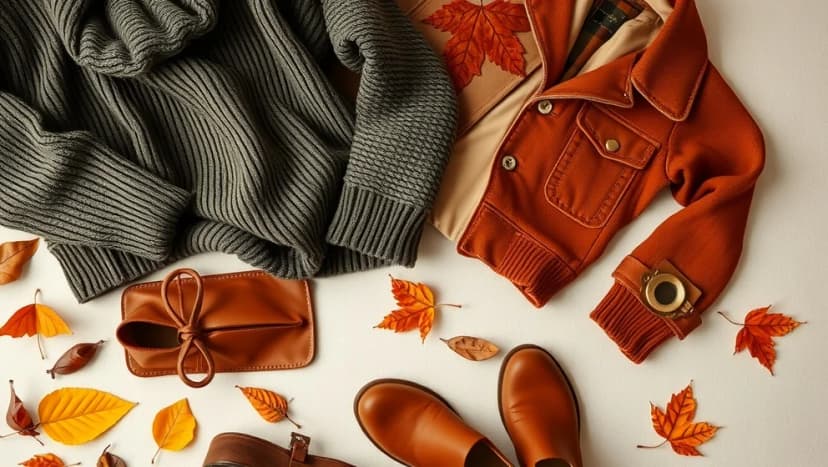 Höstmode där texturer skapar stilen